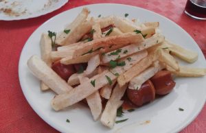 Guachinche La Huerta de Ana y Eva | La Matanza de Acentejo | Comer en Tenerife | Salchichas con patatas